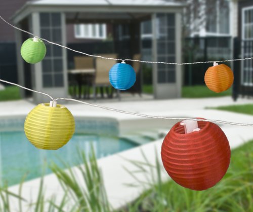 Solar Fabric Lantern String Light