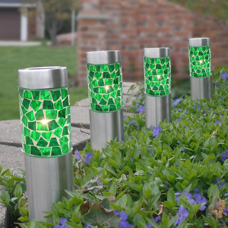 Solar Mosiac Bollard Light