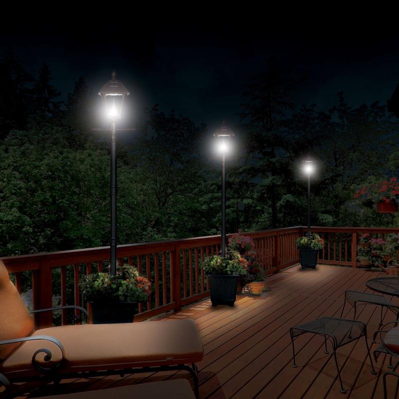 Solar Lamp Post Light with Planter