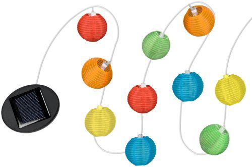 Solar Fabric Lantern String Light